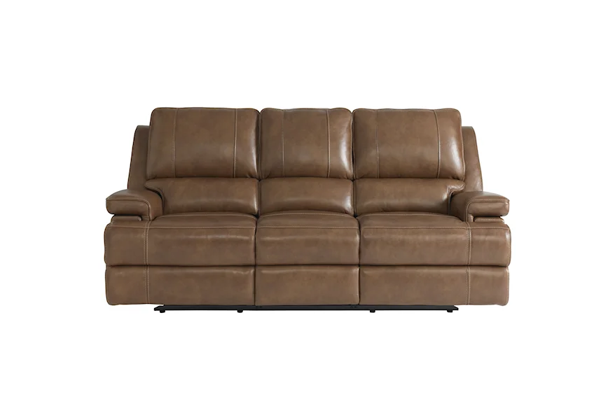 Club Level - Parsons Reclining Sofa with Power Headrests by Bassett at Esprit Decor Home Furnishings